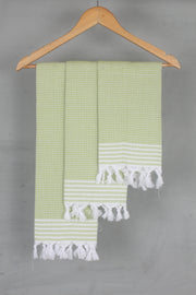 Green Napkin with White Border