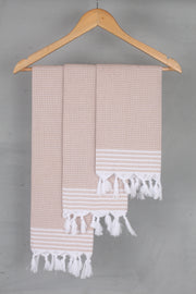 Light Beige Napkin with White