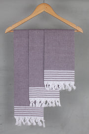 Muted Purple Napkin with White Striped