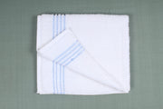 White Terry Napkin with Blue Border