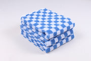 White and Blue with Check Terry Napkin