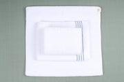 White Terry Napkin with Green Border