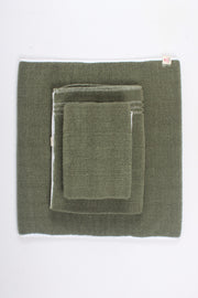 Green Terry Napkin with White Border