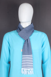 Handwoven Cotton Muffler with Striped