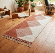 Brown and White Kite Striped Yogamat