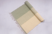 Green and Yellow Striped Yogamat