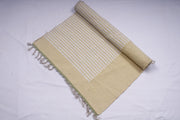 Light Yellow and White Semi Striped Yogamat