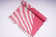 Magenta and White Semi Striped Yogamat