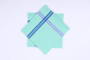 Green Handkerchief with Blue Border