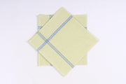 Lime Green Cotton Handkerchief with Blue Border