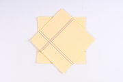 Goldan Yellow Cotton Handkerchief with Brown Border