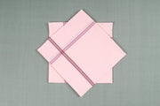 Peach Cotton Handkerchief with Red Border