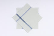 White Cotton Handkerchief with Cream Border
