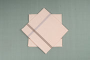 Peach Cotton Handkerchief with Brown Border