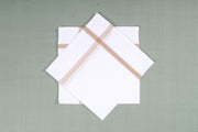 White Cotton Handkerchief with Yellow Border