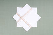 White Cotton Handkerchief with Yellow Border