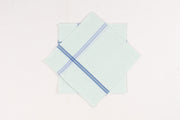Sea Green Cotton Handkerchif with Blue Border