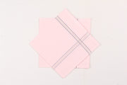 Pink Cotton Handkerchif with Brown Border