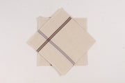 Gray Cotton Handkerchif with Brown Border