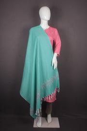 Handwoven Cotton Plaine Handembroidery Shawl