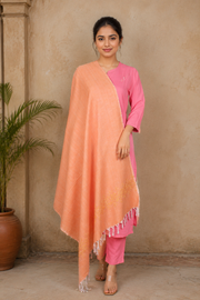 Handwoven Cotton Plaine Handembroidery Shawl