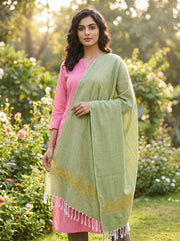 Handwoven Cotton Plaine Handembroidery Shawl