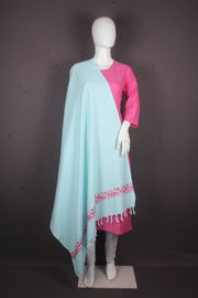Handwoven Cotton Plaine Handembroidery Shawl