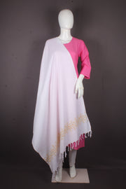 Handwoven Cotton Plaine Handembroidery Shawl