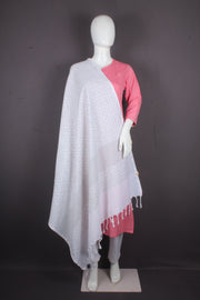 Off White Jacquard Shawl