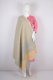 Yellow Jacquard Shawl