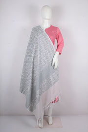 Off White Jacquard Shawl