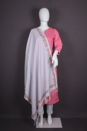 Handwoven Cotton Plaine Handembroidery Shawl