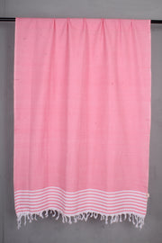 Handwoven Cotton Pink Shawl