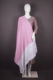 Handwoven Cotton Pink Tangliya Shawl