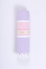 Blue Ultra Soft Bath Towel with Red Stripes