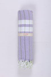 Blue Ultra Soft Bath Towel with Green Stripes