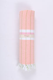 Baby Pink Ultra Soft Bath Towel with White Stripes