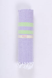 Blue Ultra Soft Bath Towel with Green Stripes