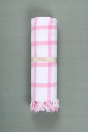 White Check Ultra Soft Bath Towel