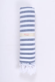 Multi Ultra Soft Bath Towel with Blue, White Stripes
