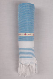 Gray Ultra Soft Bath Towel with White Stripes