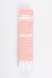 Peach Ultra Soft Bath Towel with White Border