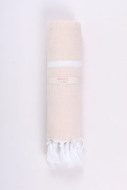 Lemonade Soft Bath Towel with White Stripes