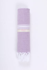Light Purple Ultra Soft Bath Towel with White Stripes