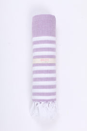 Light Purple Ultra Soft Bath Towel with White Stripes