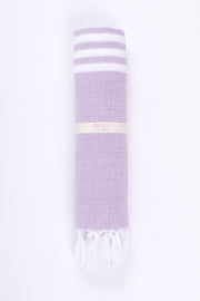Light Purple Ultra Soft Bath Towel with White Stripes