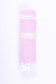 Pink Ultra Soft Bath Towel with White Stripes