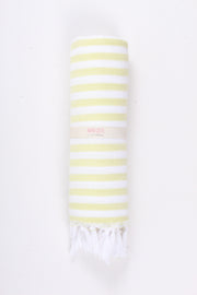 Yellow Ultra Soft Bath Towel with White Striped