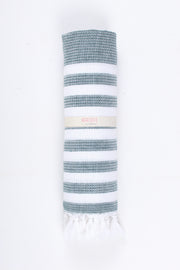 Sacramento Green Towel with White Striped