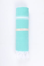 Jungle Green Towel with White Striped
